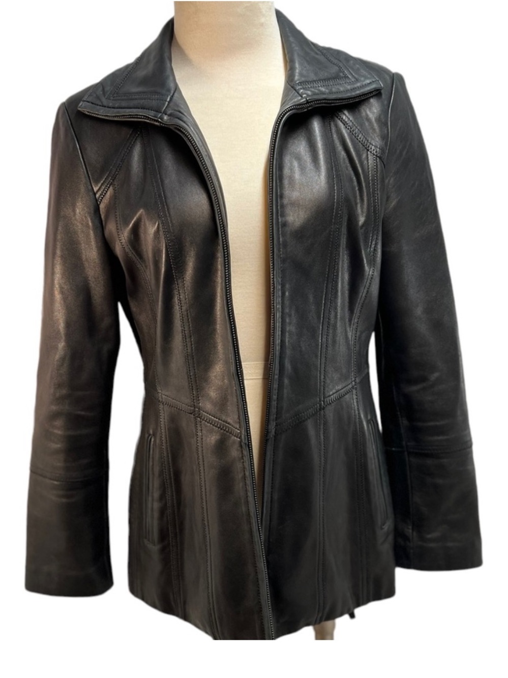 Vintage 90s Jones New York Leather Jacket